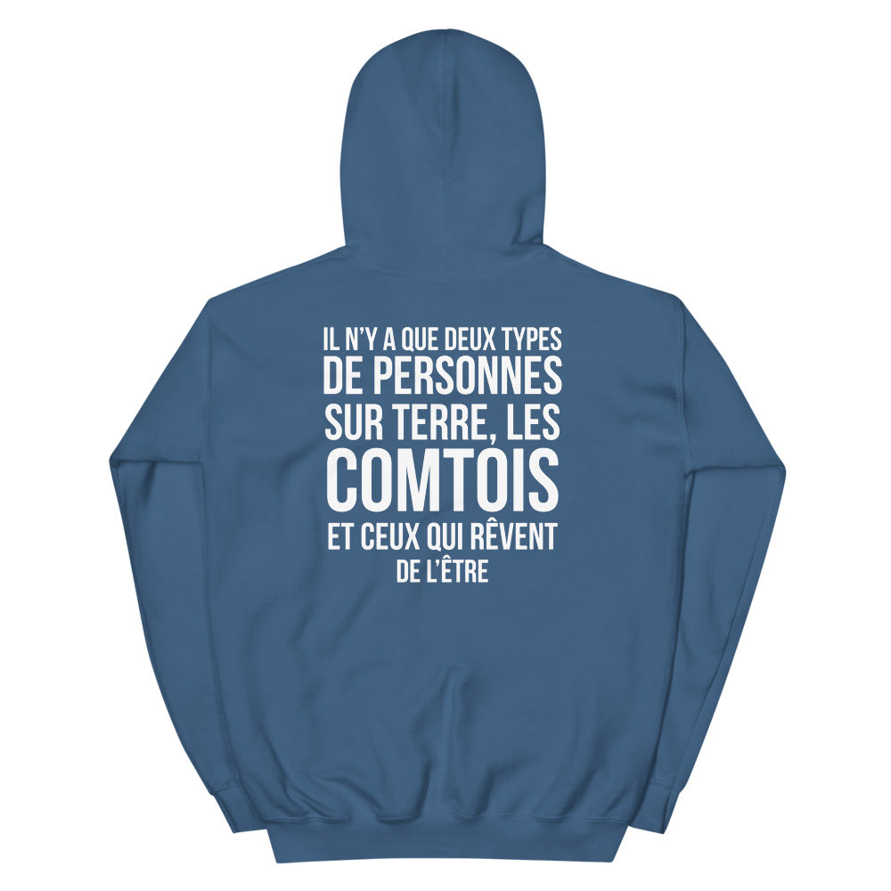 Il y a deux types de personnes, les Comtois - Sweatshirt à capuche standard