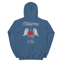 Thumbnail for Sweat à capuche Italie vert militaire dos - Mi ange mi démon