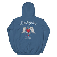 Thumbnail for Sweatshirt Portugal noir dos - Mi Ange Mi Démon humoristique