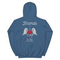 Thumbnail for Sweatshirt Picarde noir dos - design Ange et Démon