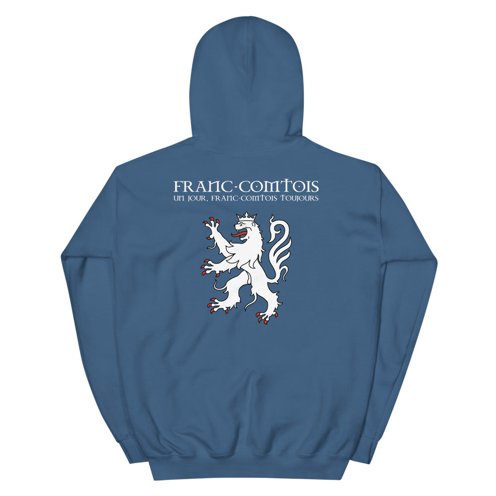 Sweatshirt Franche-Comté noir dos - Franc-comtois un jour, toujours