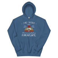 Thumbnail for Sweatshirt Parapente bleu indigo dos - Suivez votre cœur