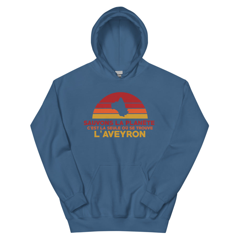 Sweatshirt Aveyron vert militaire dos - Sauvons l'Aveyron