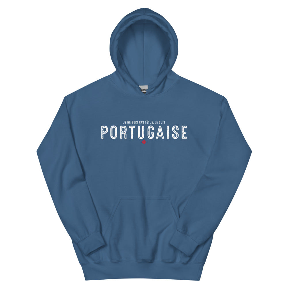 Sweatshirt Portugal bordeaux - Je suis portugaise têtue