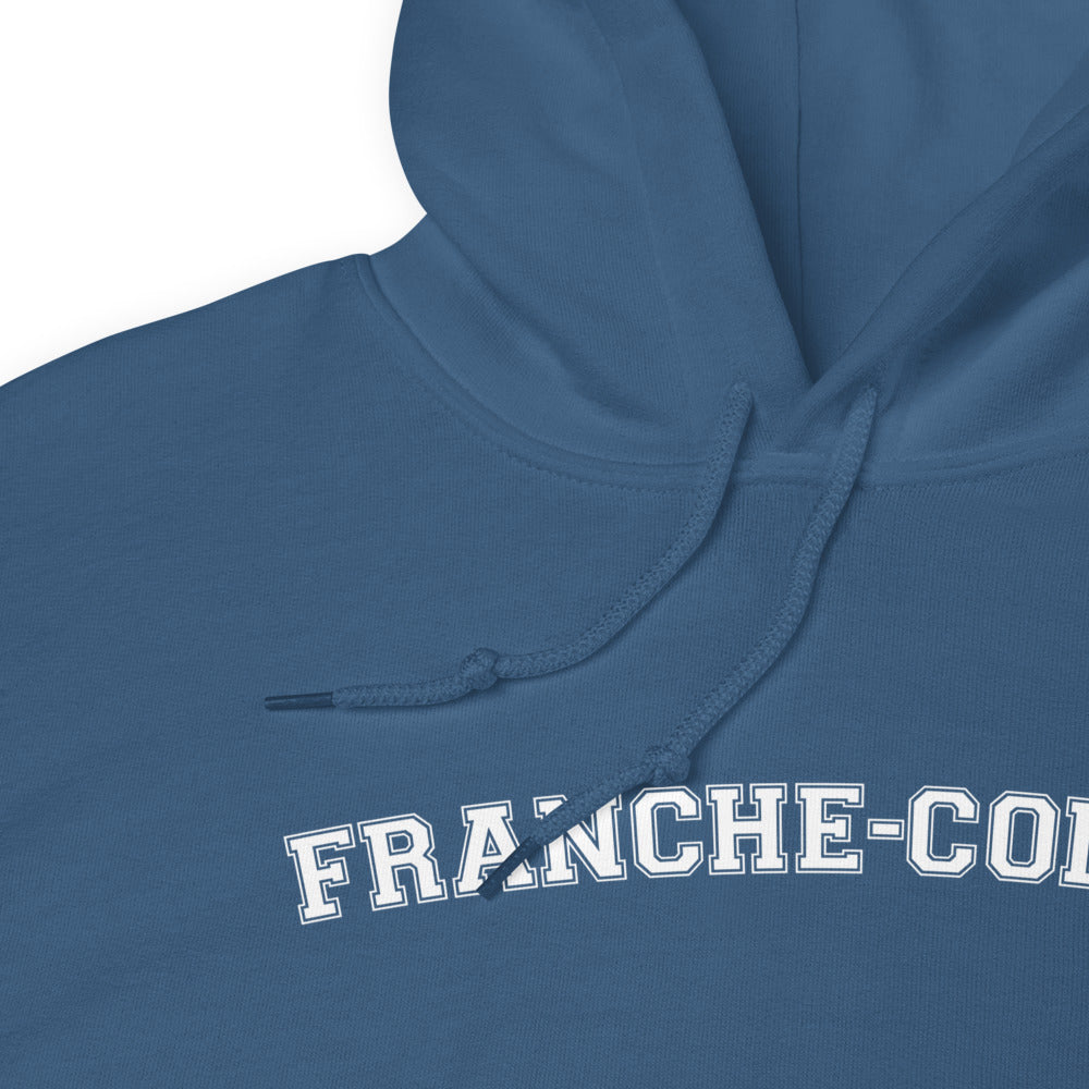 Sweatshirt Franche-Comté gris foncé chiné dos - Style collège américain