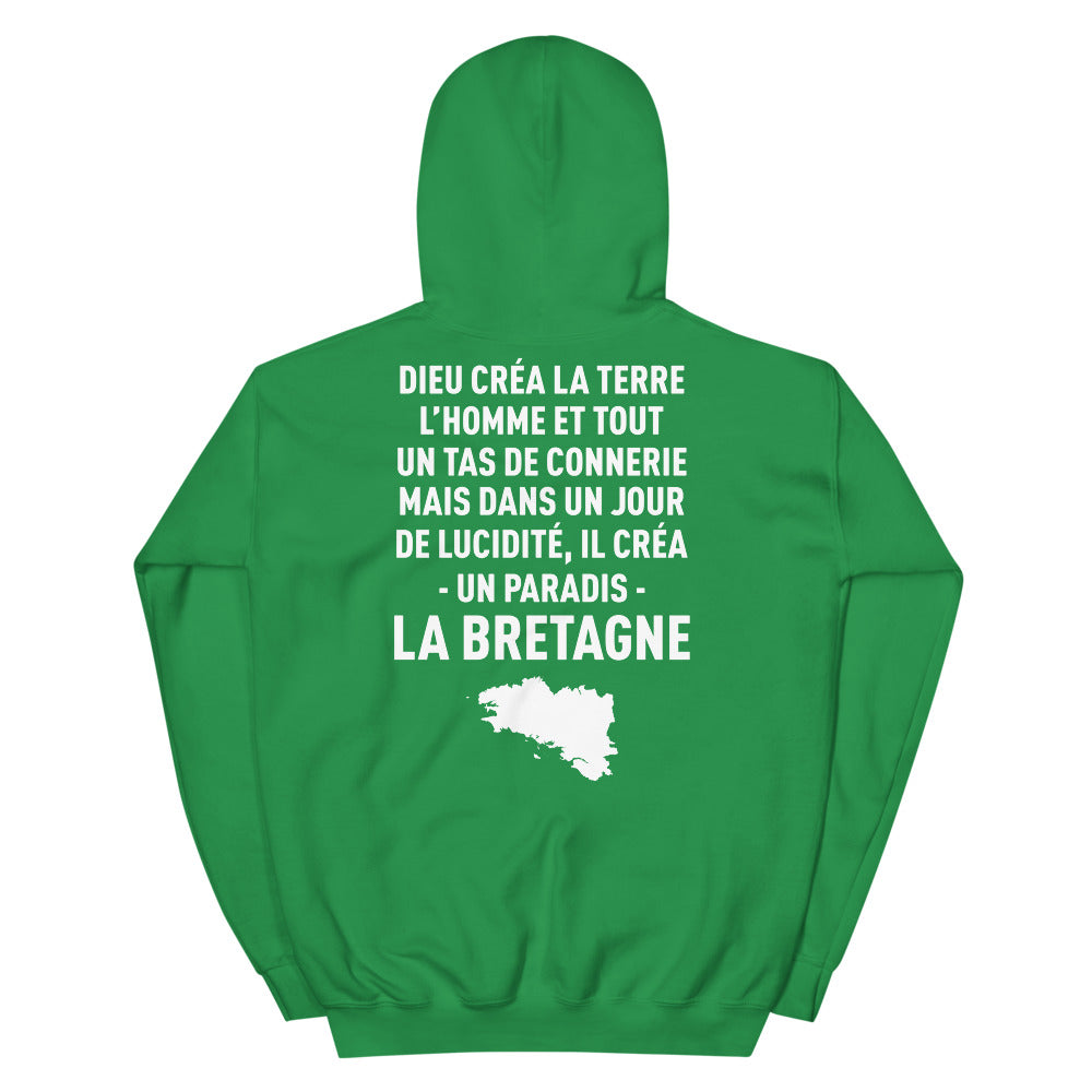 Dieu créa la Bretagne - Sweatshirt à capuche - Ici & Là - T-shirts & Souvenirs de chez toi