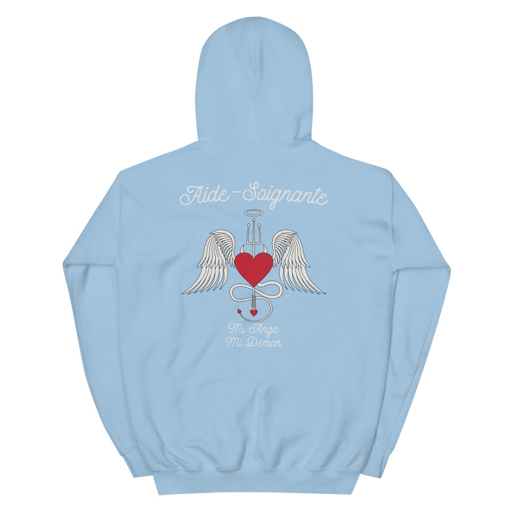 Aide Soignante Ange et Démon - Sweatshirt à capuche