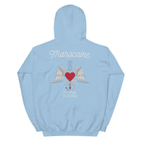 Thumbnail for Sweatshirt marocain gris foncé chiné dos - Ange et Démon humoristique