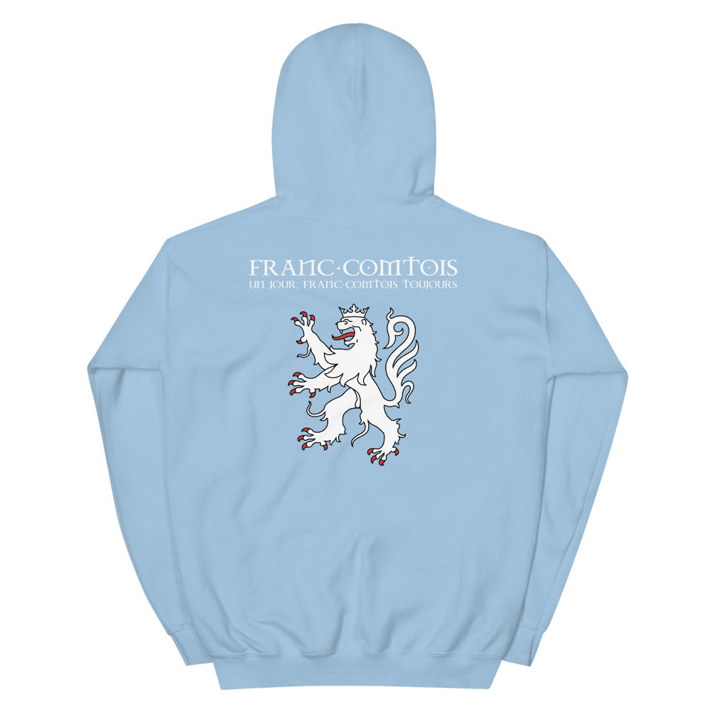 Sweatshirt Franche-Comté gris foncé chiné dos - Franc-comtois un jour, toujours