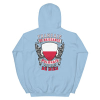 Thumbnail for Sweatshirt Pologne gris foncé chiné dos - Français de naissance, Polonais par grâce