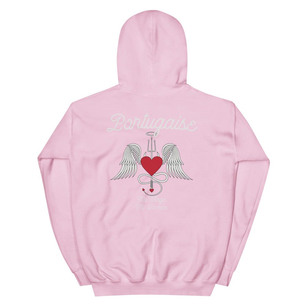 Sweatshirt Portugal gris foncé chiné dos - Mi Ange Mi Démon humoristique
