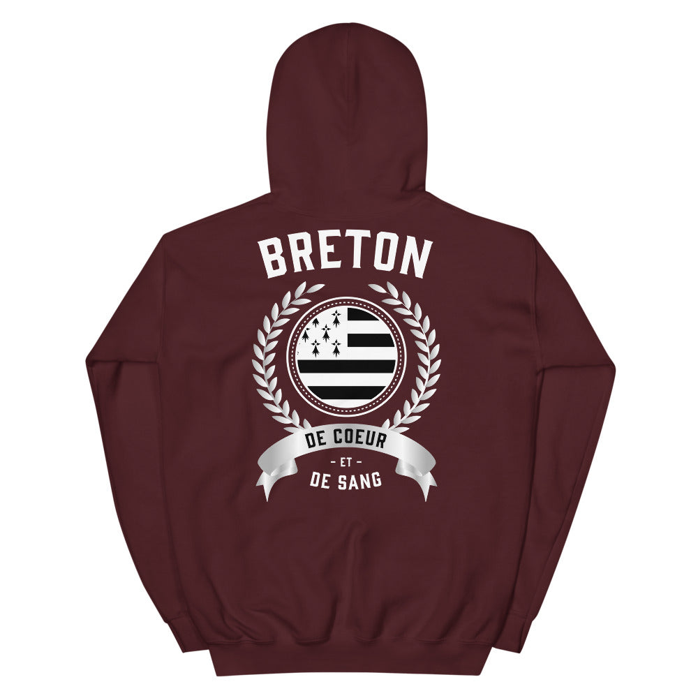 Breton de coeur et de sang - Sweatshirt à capuche Bretagne