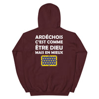 Thumbnail for Ardéchois c'est comme être Dieu mais en Mieux - Sweat à capuche