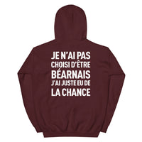 Thumbnail for Sweat à capuche Béarn bordeaux - Je n'ai pas choisi d'être Béarnais