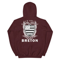 Thumbnail for Je suis et je resterai Toujours Breton - Sweat à Capuche Bretagne