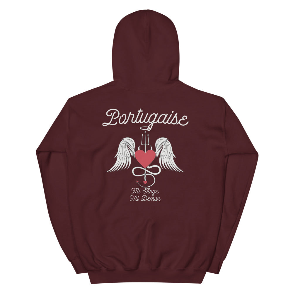 Sweatshirt Portugal rose clair - Mi Ange Mi Démon humoristique