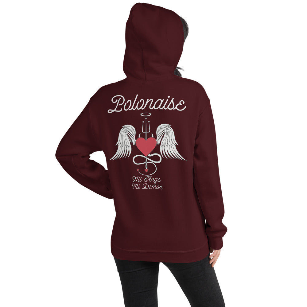 Sweatshirt Polonaise bordeaux - Mi Ange Mi Démon humoristique
