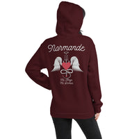 Thumbnail for Sweatshirt Normande bordeaux - Mi ange, mi démon en douceur