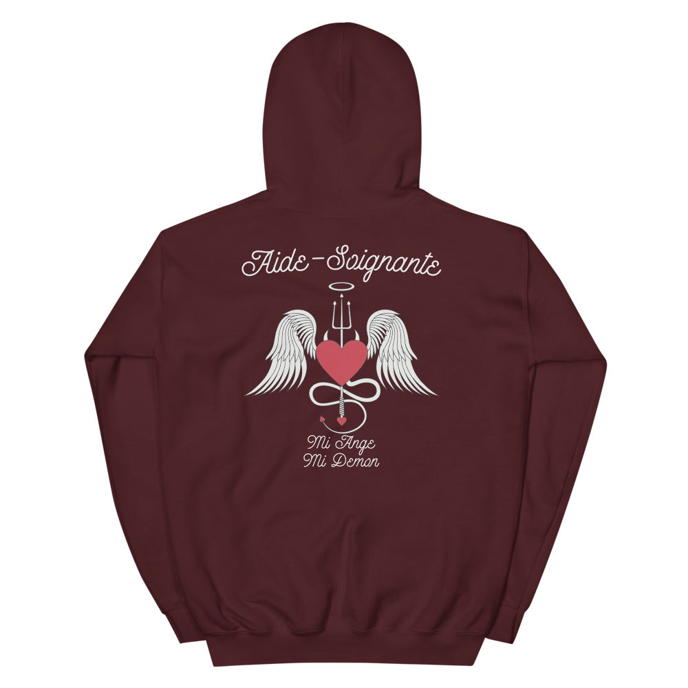 Aide Soignante Ange et Démon - Sweatshirt à capuche