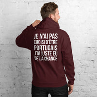 Thumbnail for Sweatshirt Portugal vert militaire dos - Je n'ai pas choisi d'être Portugais