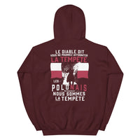 Thumbnail for Sweatshirt Pologne gris foncé chiné dos - Les Polonais répondirent : tempête