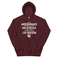 Thumbnail for Sweatshirt Ardennais gris foncé chiné - Je suis Ardennais je ne ferme pas ma gueule