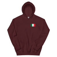 Thumbnail for Sweat à capuche Italie bordeaux - Les Italiens et ceux qui rêvent