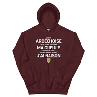 Thumbnail for Sweatshirt Ardéchoise gris foncé chiné - Je suis Ardéchoise je ne ferme pas ma gueule