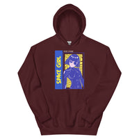 Thumbnail for Sweatshirt manga gris foncé chiné dos - Space Girl post punk design stylé