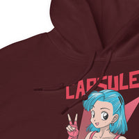 Thumbnail for Sweatshirt manga bleu marine dos - design inspiré de Bulma