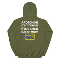 Thumbnail for Ardéchois c'est comme être Dieu mais en Mieux - Sweat à capuche