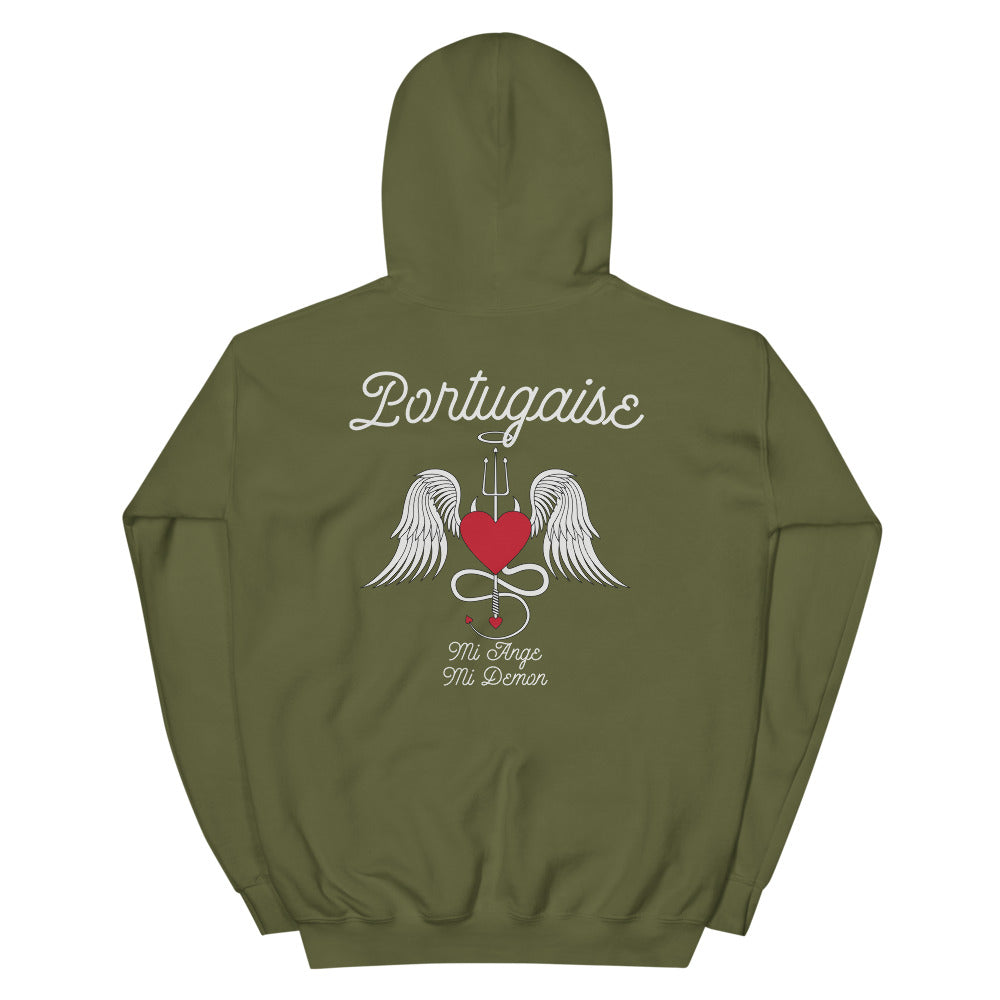 Sweatshirt Portugal bleu marine dos - Mi Ange Mi Démon humoristique