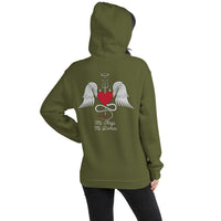 Thumbnail for Sweatshirt Mi Ange Mi Démon bleu marine dos - design chic et douillet