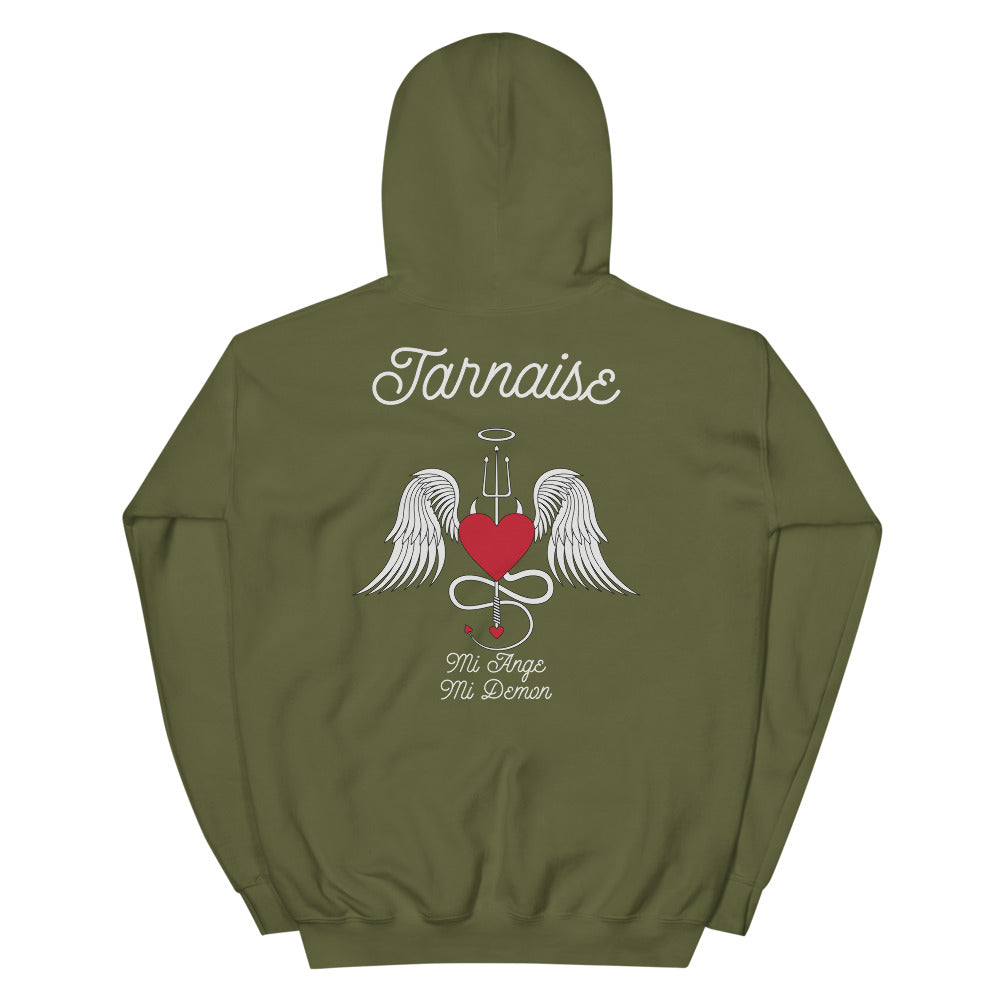 Sweatshirt Tarnaise gris foncé chiné dos - Design Ange et Démon