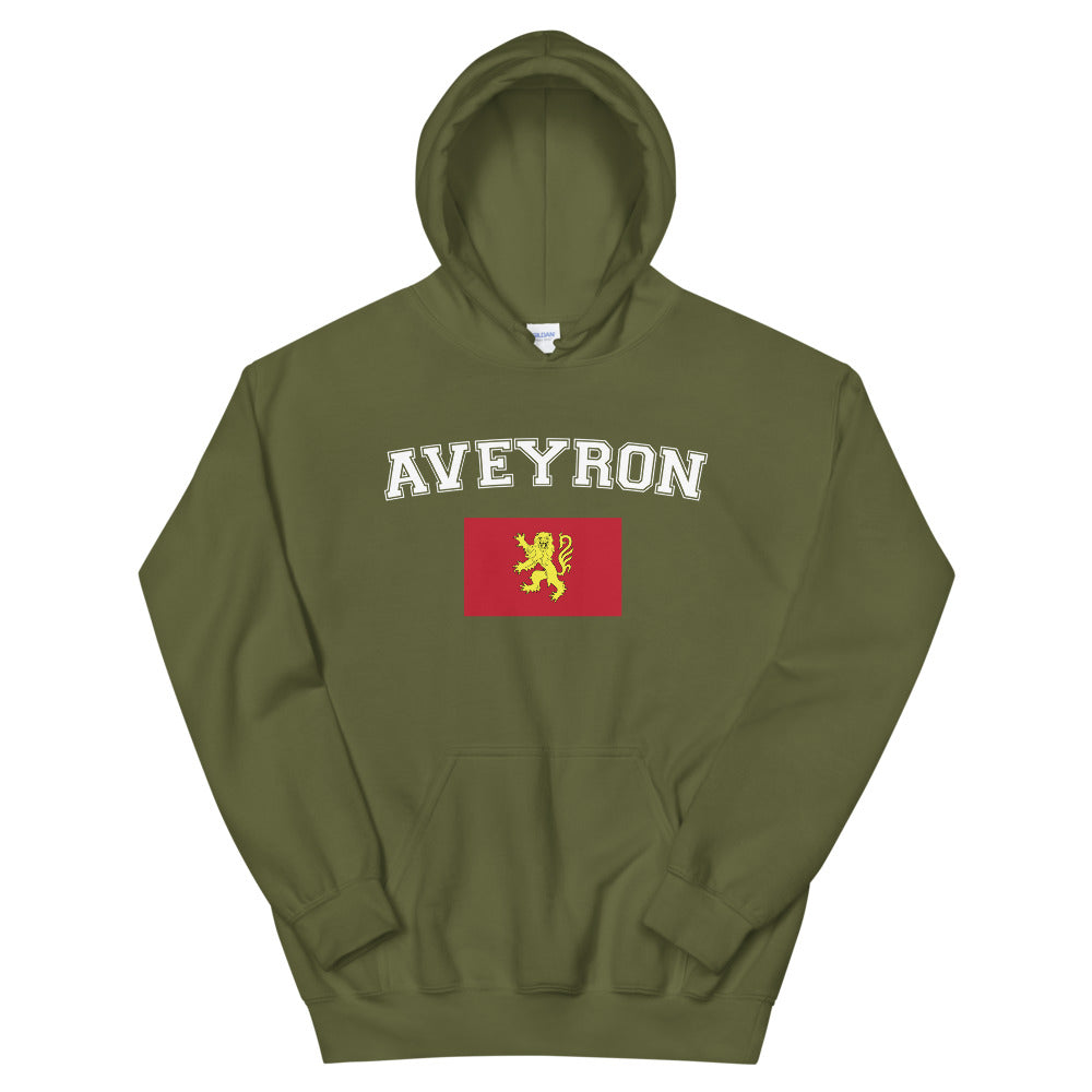 Aveyron - Sweat à capuche avec drapeau du Rouergue