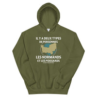 Thumbnail for Deux types de personnes les Normands et les Poissards - Sweat à Capuche standard humour