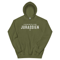 Thumbnail for Sweatshirt Jurassien bordeaux dos - Je ne suis pas têtu