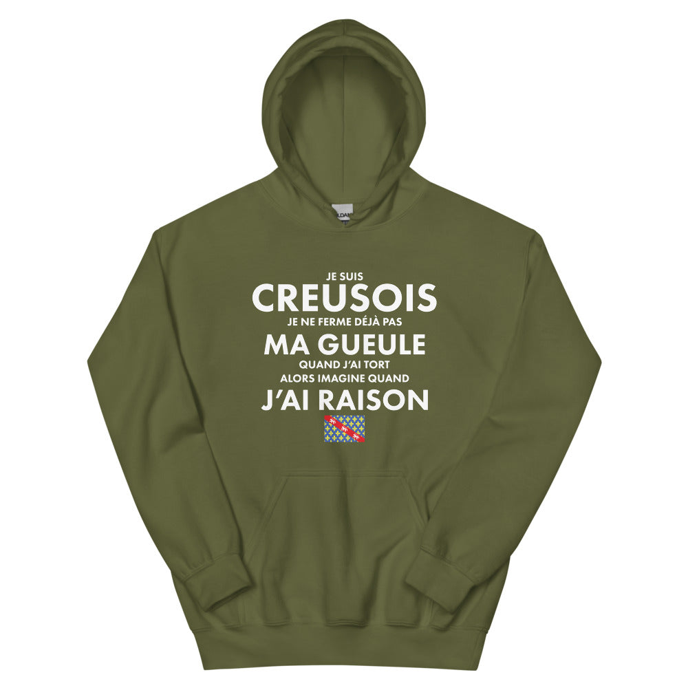 Je suis Creusois je ne ferme pas ma gueule - Sweatshirt à capuche standard