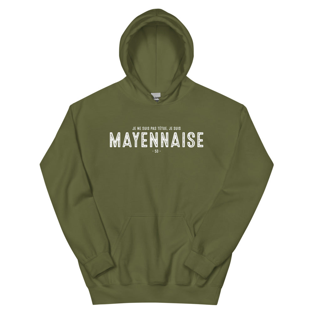 Sweatshirt Mayenne bleu marine dos - Je suis Mayennaise et fière