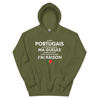 Thumbnail for Sweatshirt Portugal bordeaux - Je ne ferme pas ma gueule