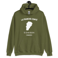 Thumbnail for Sweatshirt Franche-Comté bleu marine dos - Mon histoire commence