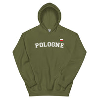 Thumbnail for Sweatshirt Pologne gris foncé chiné dos - Style université américaine chic