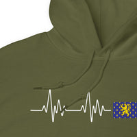 Thumbnail for Sweatshirt Franche-Comté battement de coeur avec drapeau