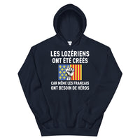 Thumbnail for Sweat à capuche Lozère bleu marine dos - Les Français ont besoin de héros