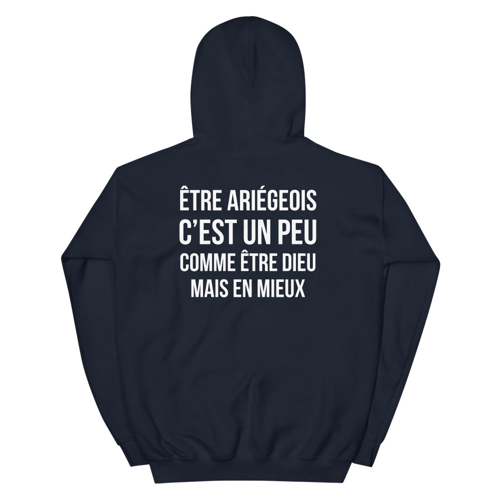 Ariégeois comme Dieu mais en mieux - Sweat à Capuche standard - Ici & Là - T-shirts & Souvenirs de chez toi