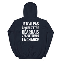 Thumbnail for Sweat à capuche Béarn bleu marine dos - Je n'ai pas choisi d'être Béarnais