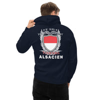 Thumbnail for Sweat à capuche Alsace bleu marine - Je suis et je resterai Toujours Alsacien