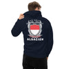 Sweat à capuche Alsace bleu marine - Je suis et je resterai Toujours Alsacien