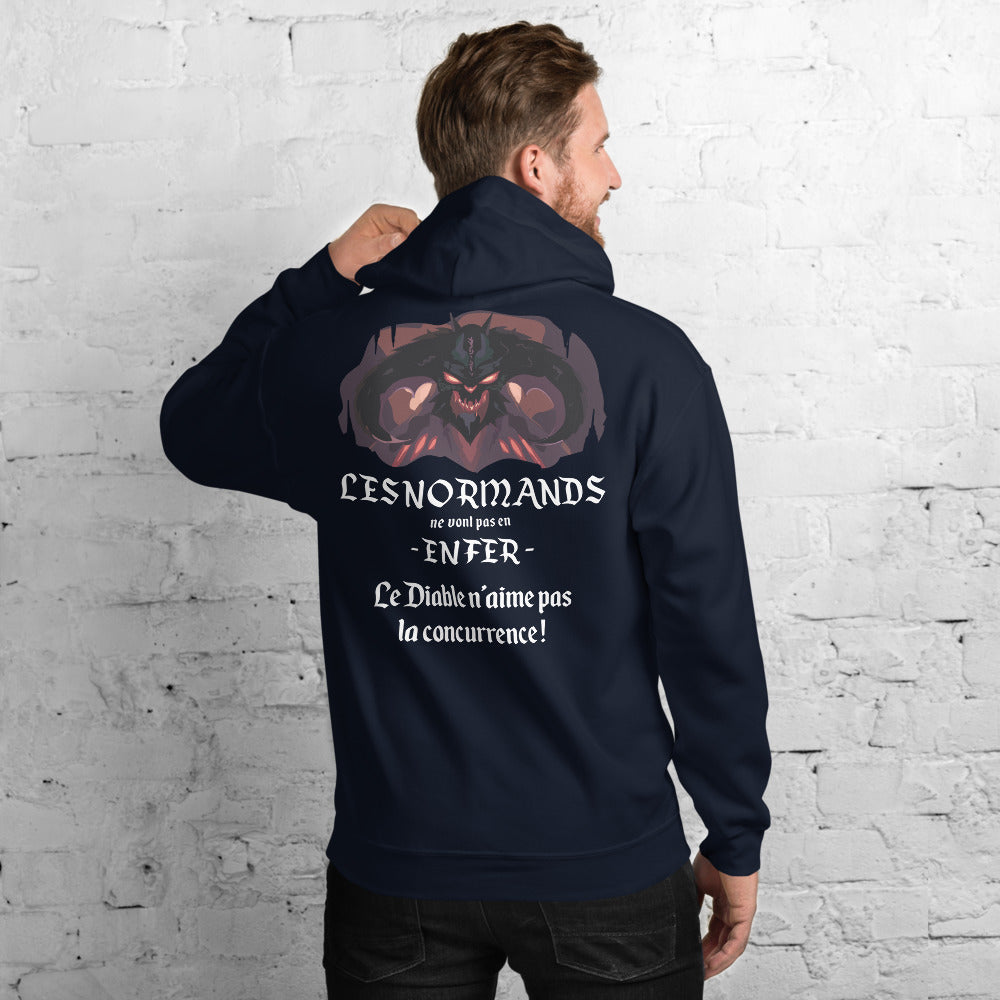 Sweatshirt Normands gris foncé chiné - Les Normands ne vont pas en enfer