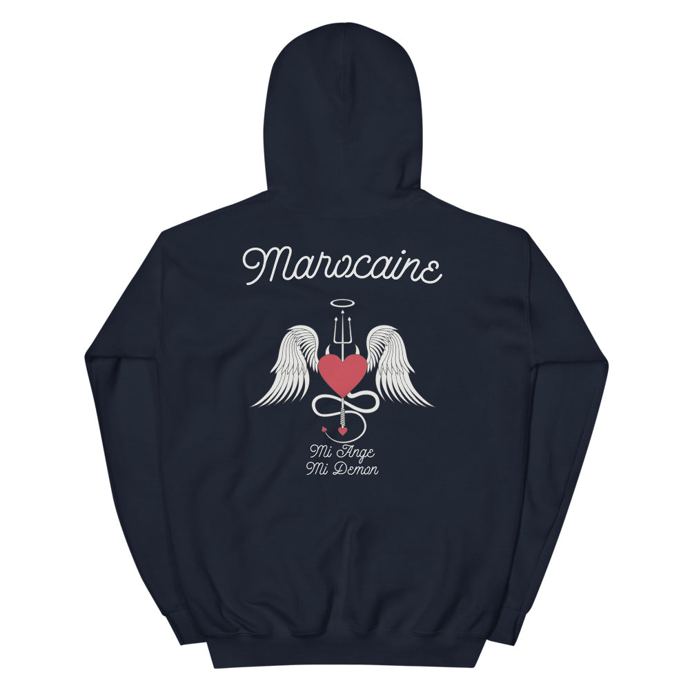 Sweatshirt marocain bordeaux - Ange et Démon humoristique